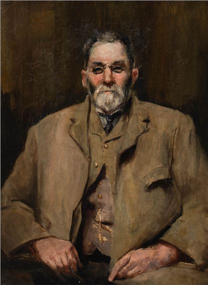 PORTRAIT OF MR FREDERICK W HARRIS OIL PAINTING by John Lavery, early 20th century