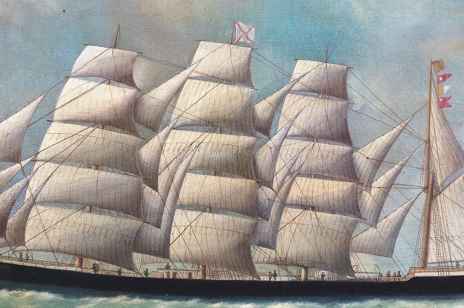 Artwork by Joseph Witham, DUTCH MERCHANT "ELEANOR MARGARET" OIL PAINTING, Made of oil on canvas