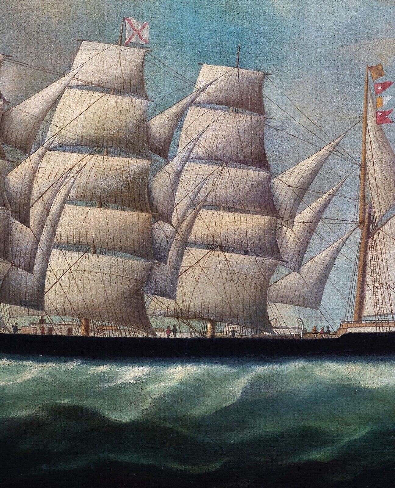 Artwork by Joseph Witham, DUTCH MERCHANT "ELEANOR MARGARET" OIL PAINTING, Made of oil on canvas