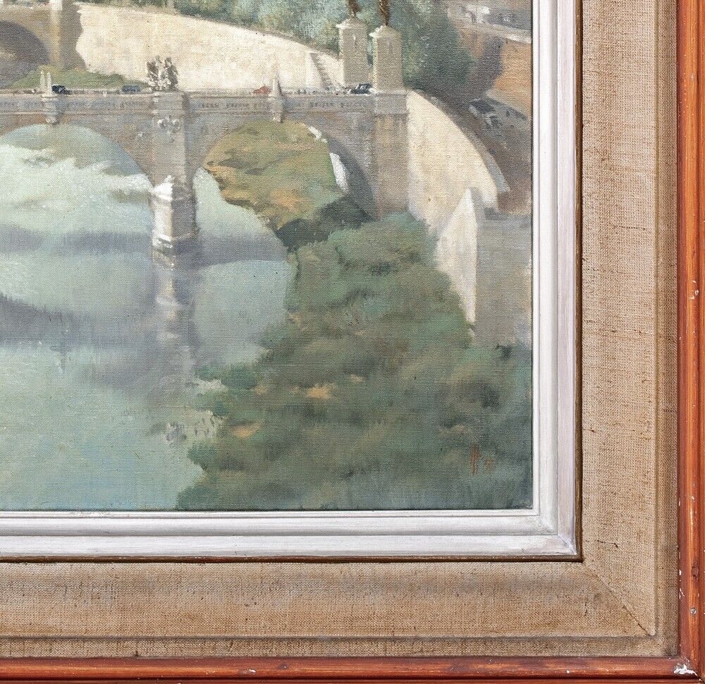 Artwork by Laurence Henry Forster Irving, VIEW OF CASTEL SANT ANGELO OIL PAINTING, Made of oil on canvas