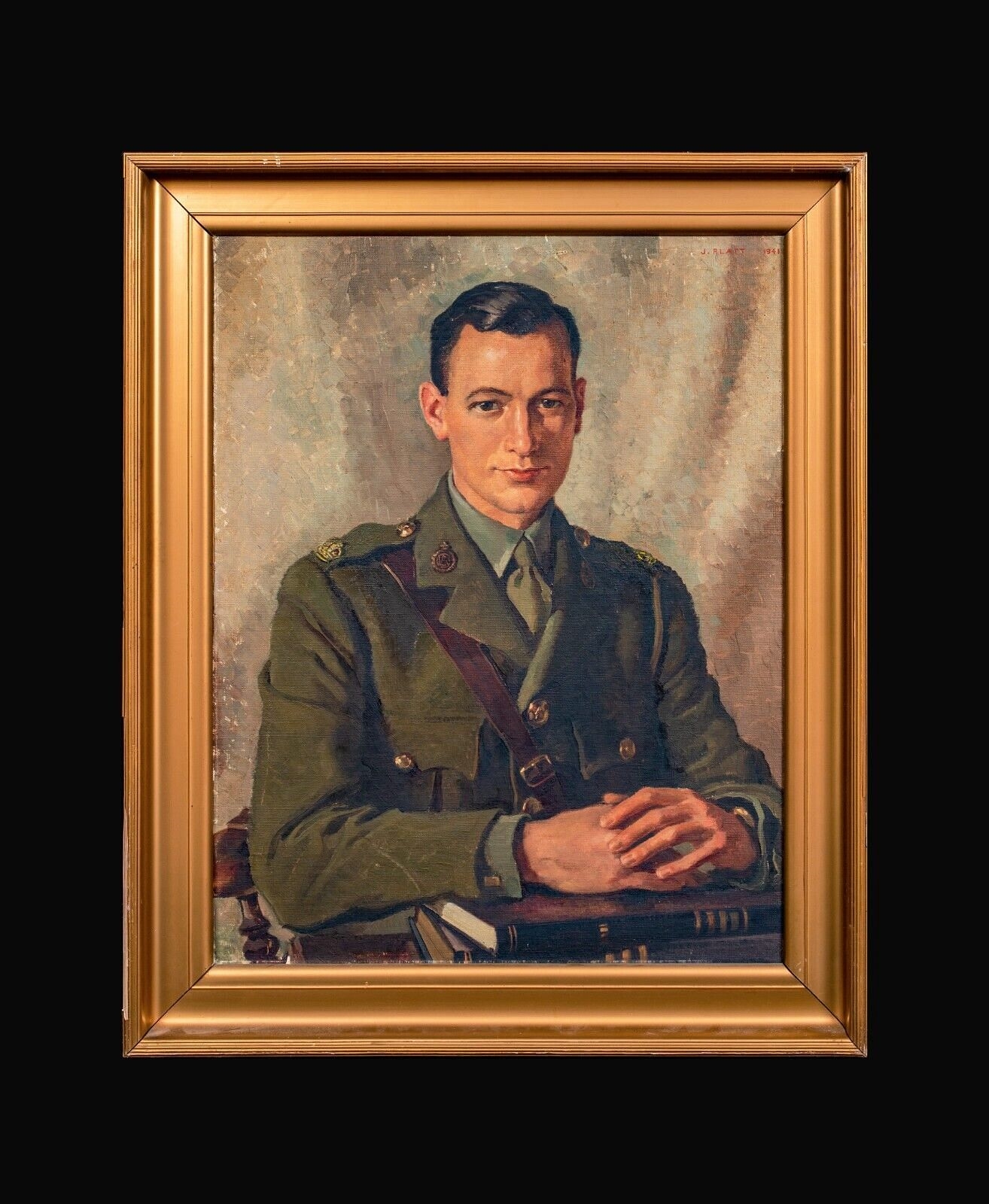 Joyce Platt | PORTRAIT OF MAJOR GORDON WALLACE OIL PAINTING (20th ...
