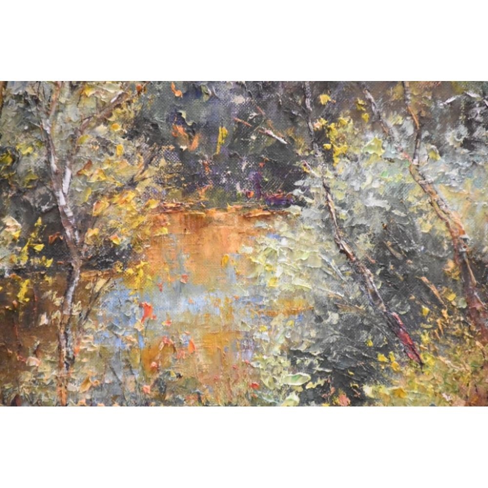 Artwork by Patricia Burke, The Yarra, Made of Oil on board