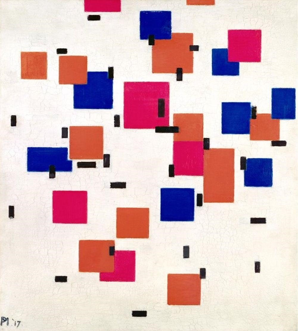Composition in Colour A by Piet Mondrian, 1917