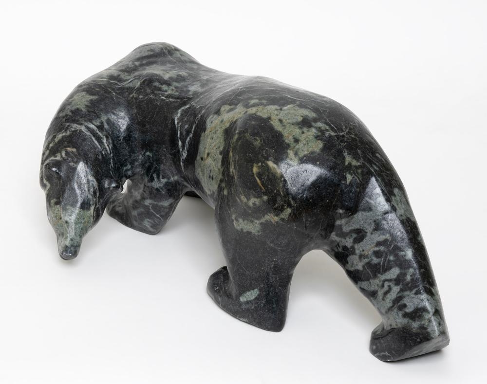 Artwork by Mark Totan, Turning Bear, Made of stone sculpture