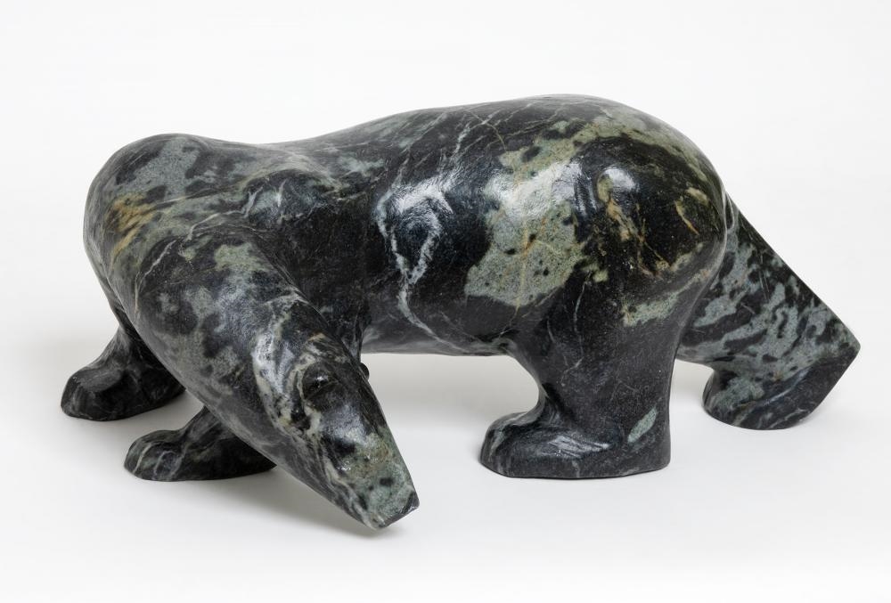 Artwork by Mark Totan, Turning Bear, Made of stone sculpture