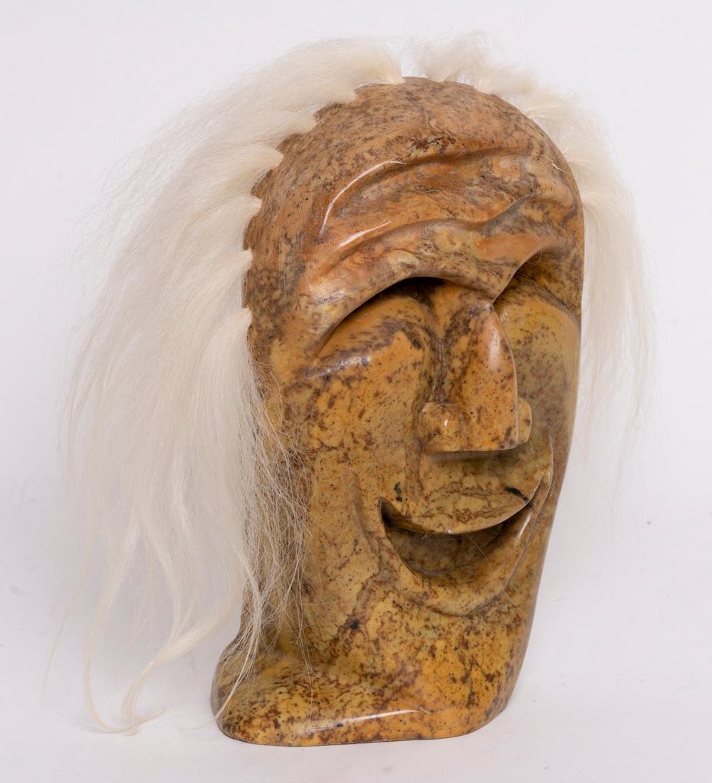 Artwork by Darwin Atcheynum, Untitled - Elder with White Hair, Made of Stone