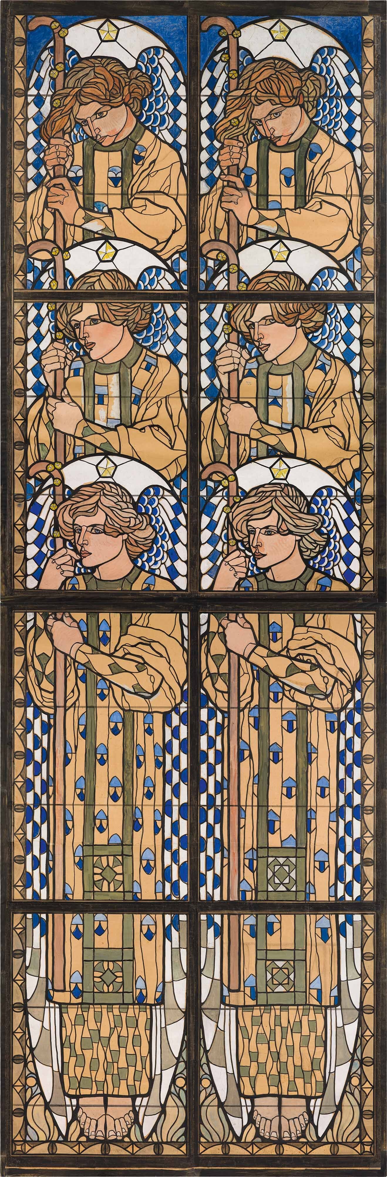 Design for the Angel Window in the Otto Wagner Church at Steinhof - Koloman Moser