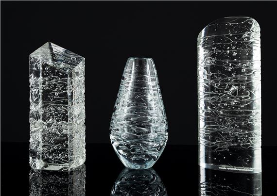 František Vizner | Set of three forms glass | MutualArt