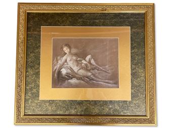 Old Masters Reclined Nude Pastel/Paper - F. Boucher