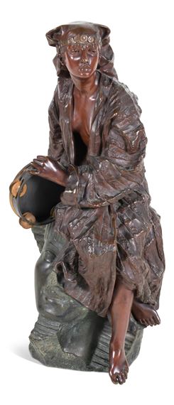 Gaston Veuvenot Leroux | BRONZE FIGURE OF AIDA | MutualArt