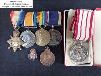 A WWI MEDAL GROUP; K.21214. J. KNIGHT. STO. R.N - J. Knight