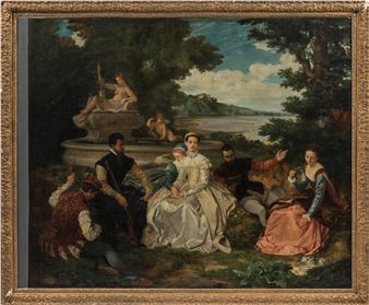 La fontaine d'amour devant le château de Chaumont-sur-Loire, 1864 - Edmond Lechevallier-chevignar