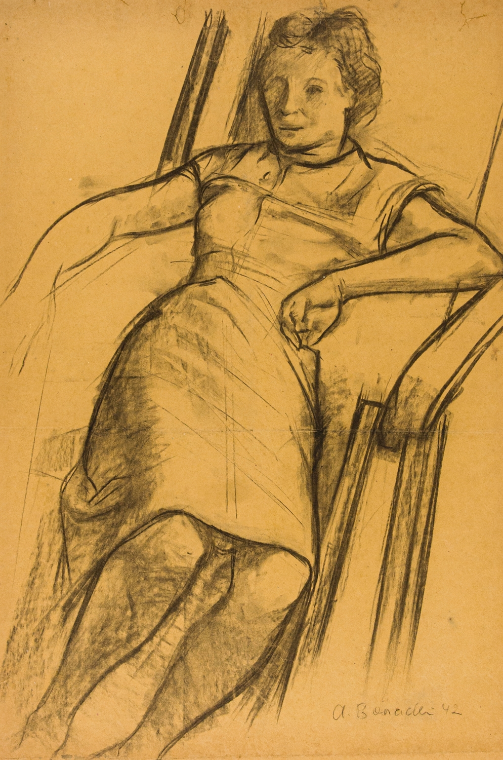 Mulher sentada by Aldo Bonadei, 1942