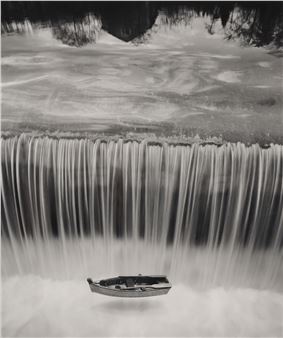 Boat Below a Waterfall - Jerry Uelsmann