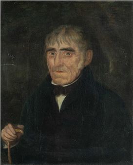 s maternal uncle, inscribed indistinctly to top stretcher - Hugh Hughes