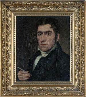 1822 head and shoulders self-portrait - Hugh Hughes