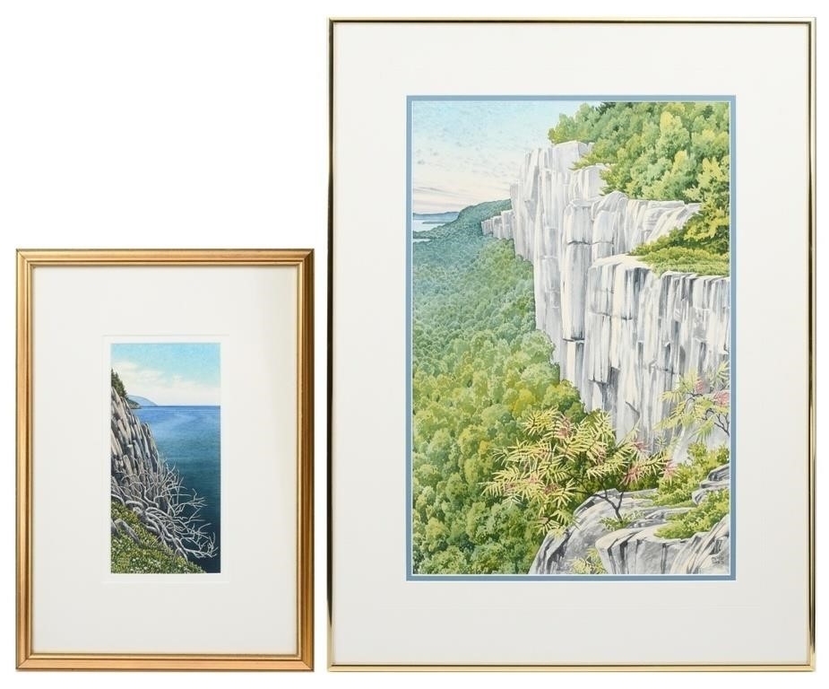 Artwork by Alice Reed, TWO ALICE REED CANADIAN PAINTINGS, Made of Watercolor