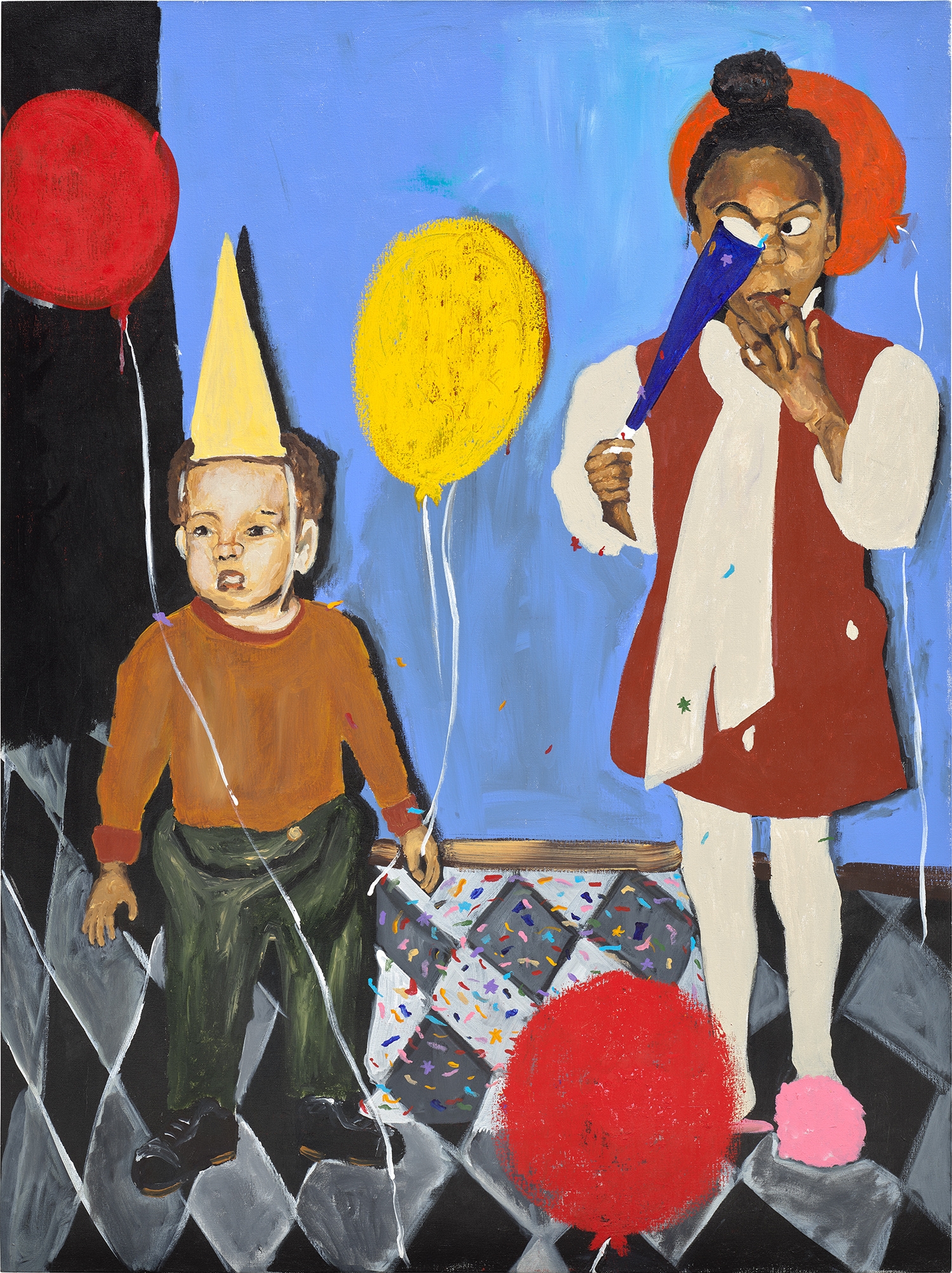 Artwork by Jerrell Gibbs, The thrill, Made of acrylic and oilstick on canvas