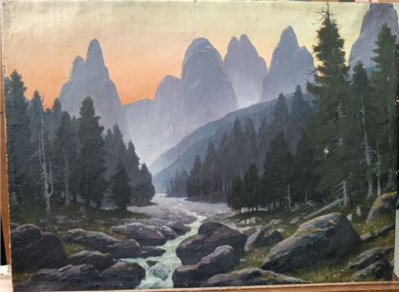 Vue de Tschamintal dans le sud Tyrol by Rudolf Reschreiter