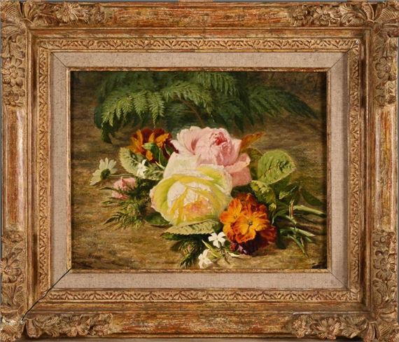 Throwing roses. Oil... - Lot - Simon Saint-Jean