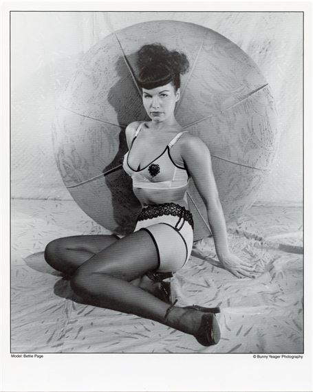 Original BUNNY YEAGER Pin Up Litho Betty Page by Bunny Yeager, 1929