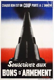 Every Bond is a Blow to the Enemy Subscribe to Armaments Bonds Every Bond is a Blow to the Enemy Subscribe to Armament Vouchers Lafayette Paris Canvas Poster/ Vintage Poster on Linnen T - P. Besniard