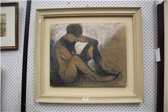 M Bonfanti, mixed media, signed lower right, titled with label verso, approx 43cm x 52cm - M. Bonfanti