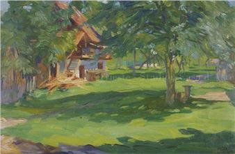 cm. 40x60 - olio su cartone - Rudolf Hlawaty