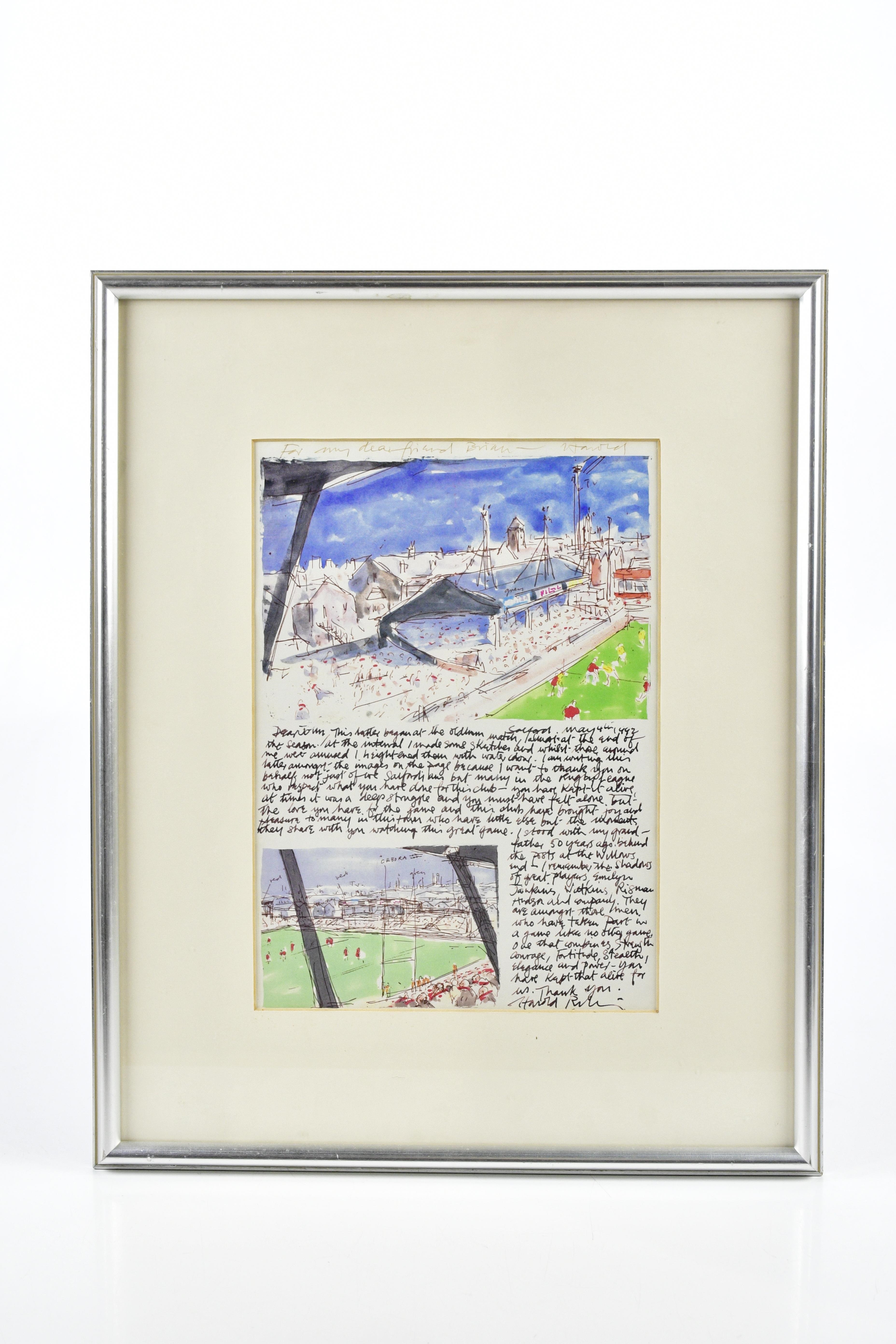 Harold Riley | rugby players on pitch | MutualArt