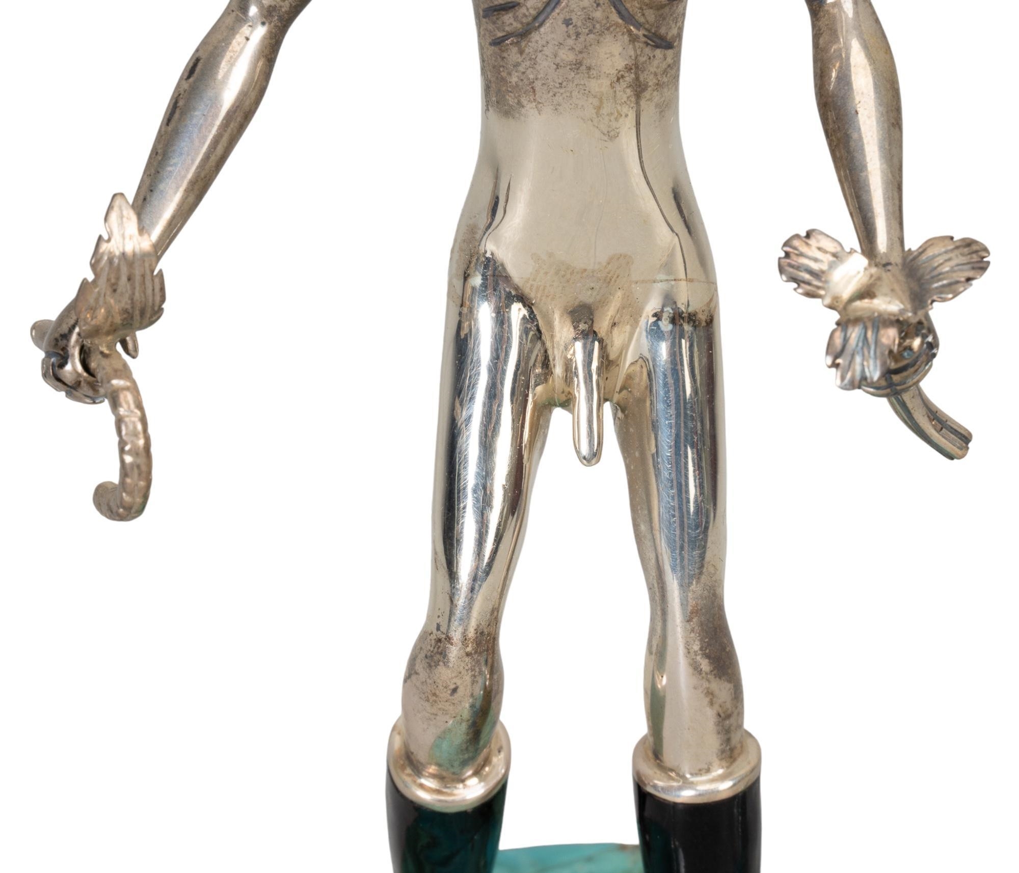 Artwork by David Freeland , Sterling and Turquoise "Peacock, Made of sterling