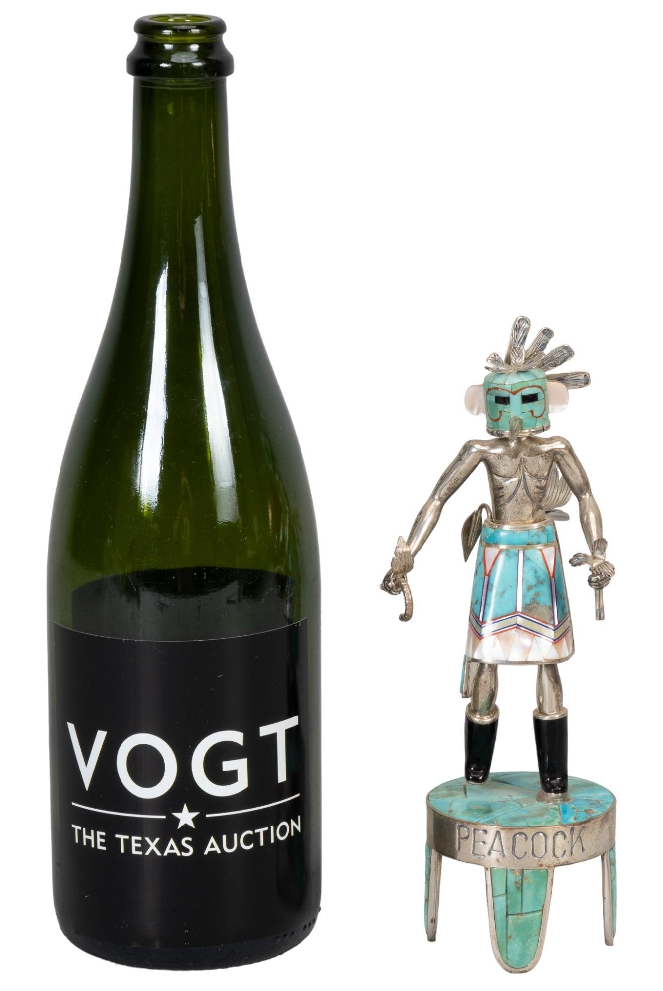 Artwork by David Freeland , Sterling and Turquoise "Peacock, Made of sterling