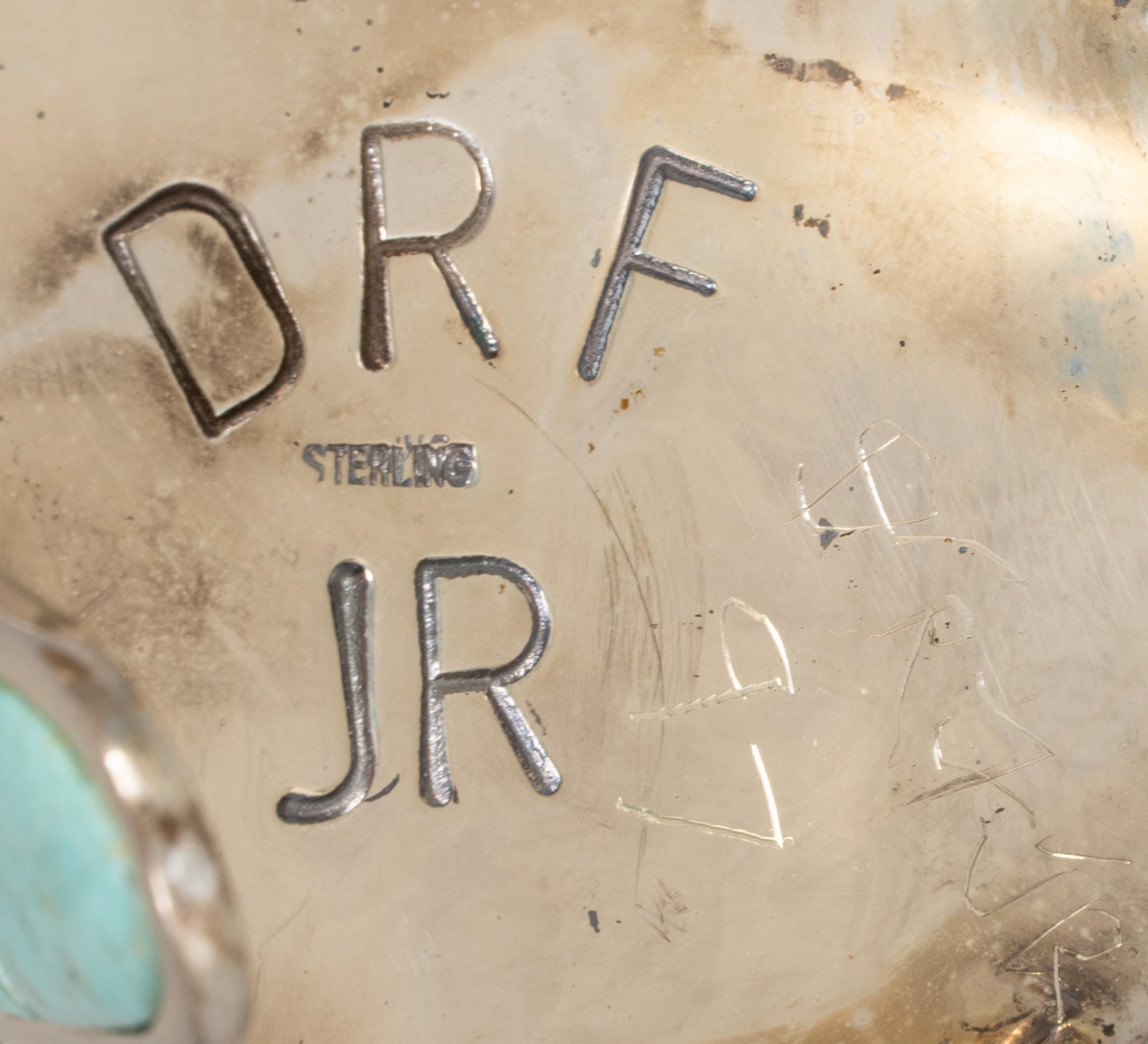 Artwork by David Freeland , Sterling and Turquoise "Peacock, Made of sterling