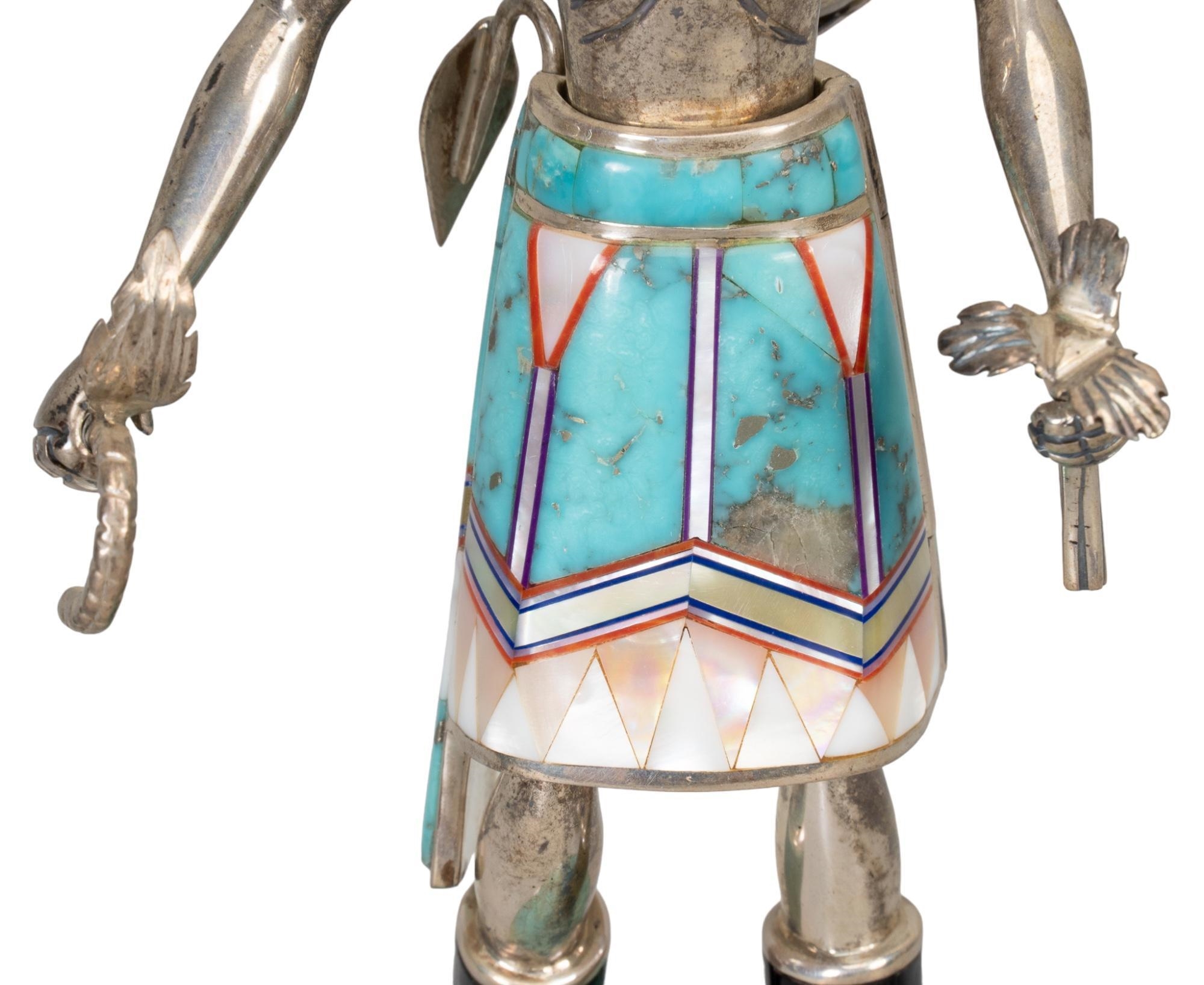 Artwork by David Freeland , Sterling and Turquoise "Peacock, Made of sterling