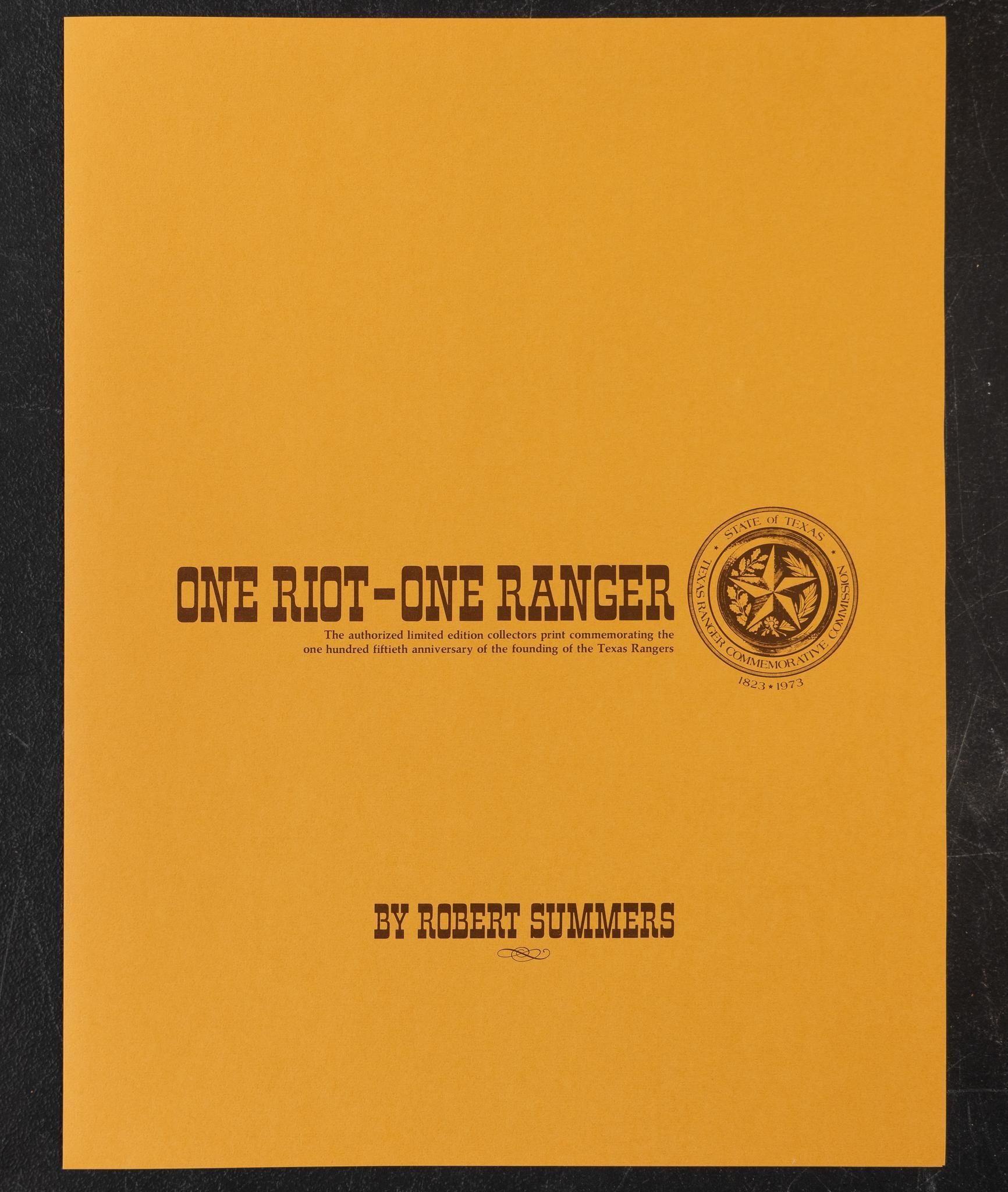 Robert Summers | One Riot - One Ranger | MutualArt