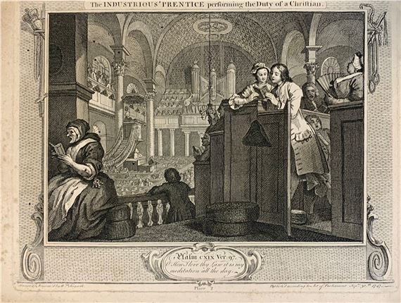 William Hogarth | nine 18th Century Prentice plates etchings to include ...