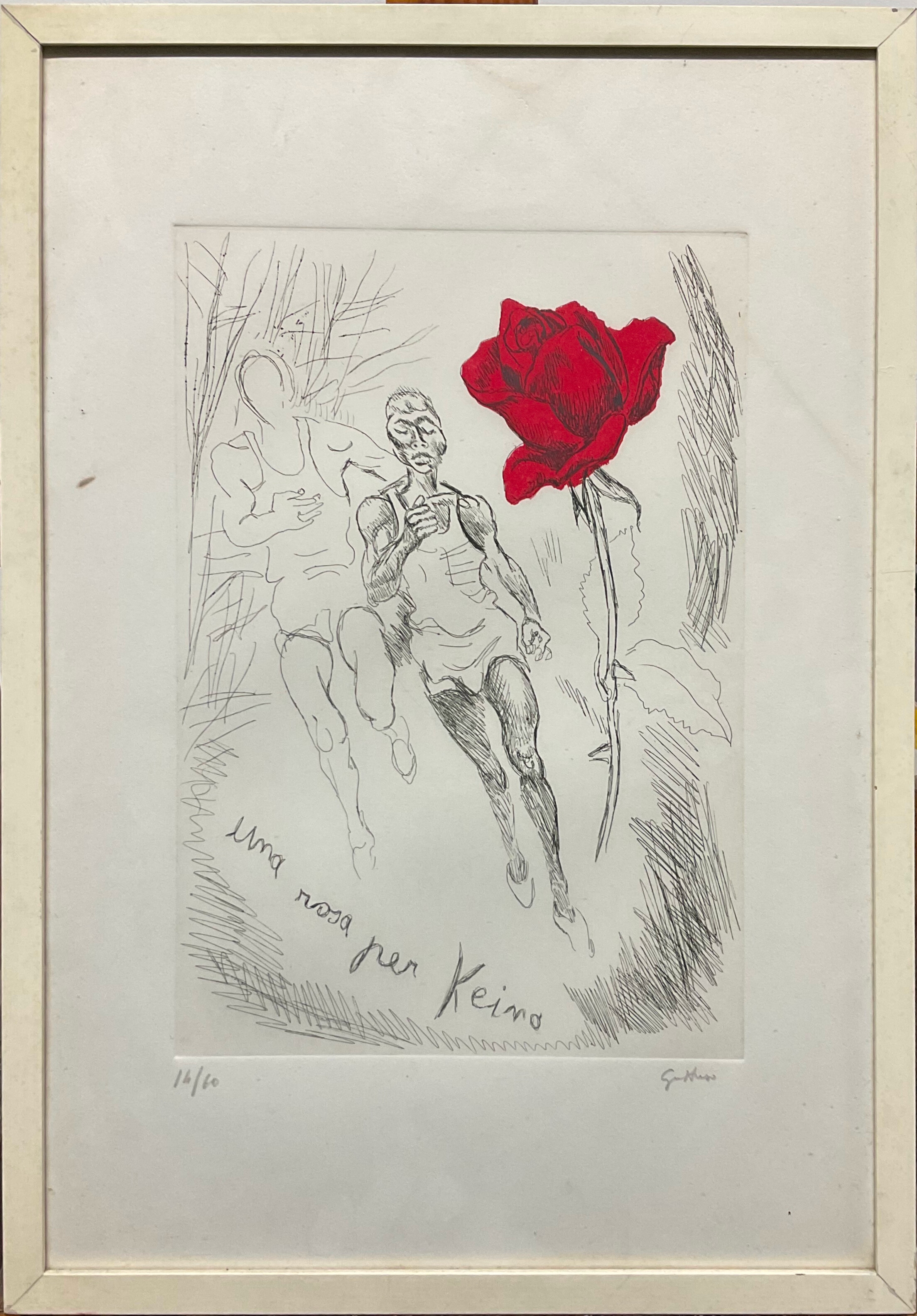 Una rosa per Keino - Renato Guttuso