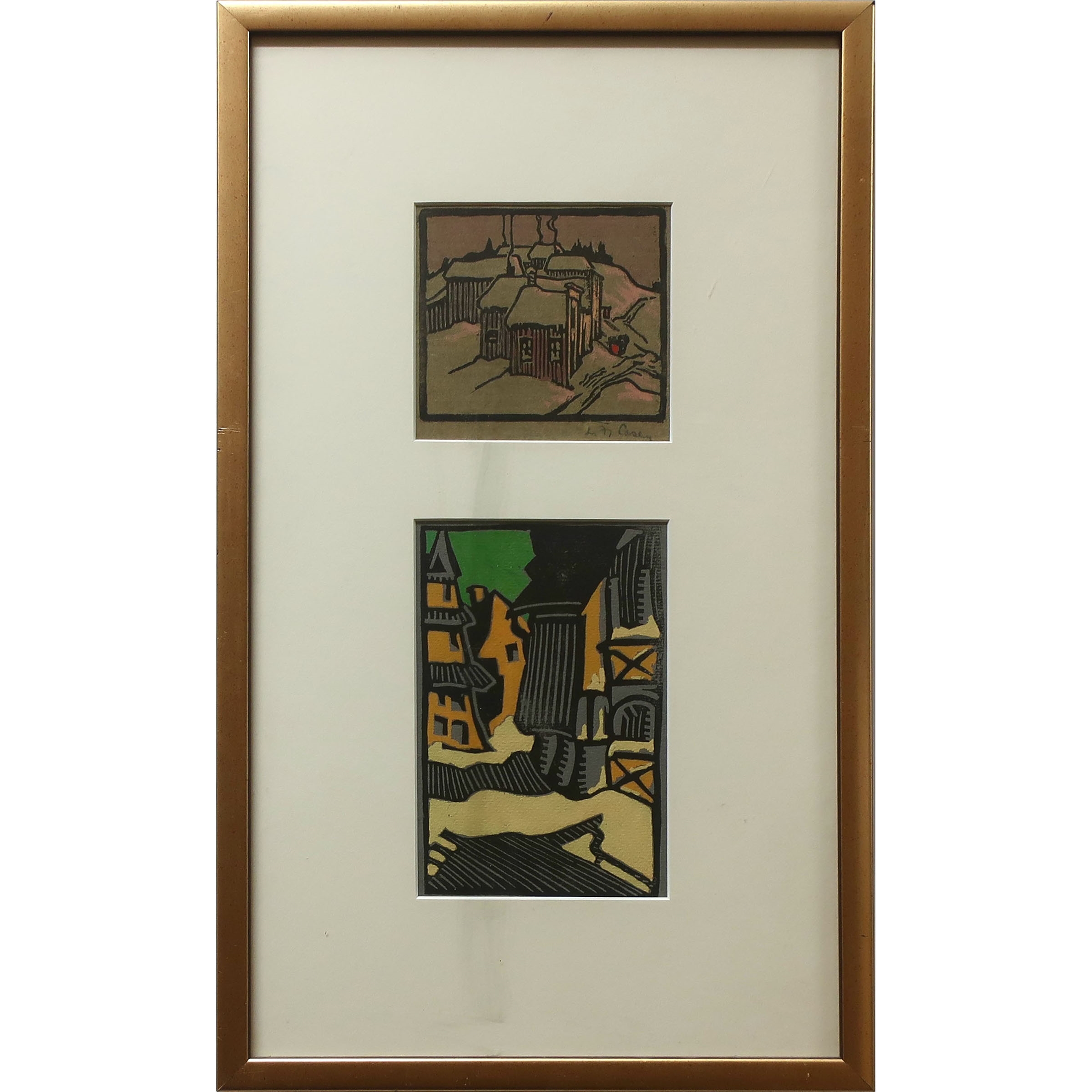 Frank Casey WINTER EVENING & SUNLIT STREET MutualArt