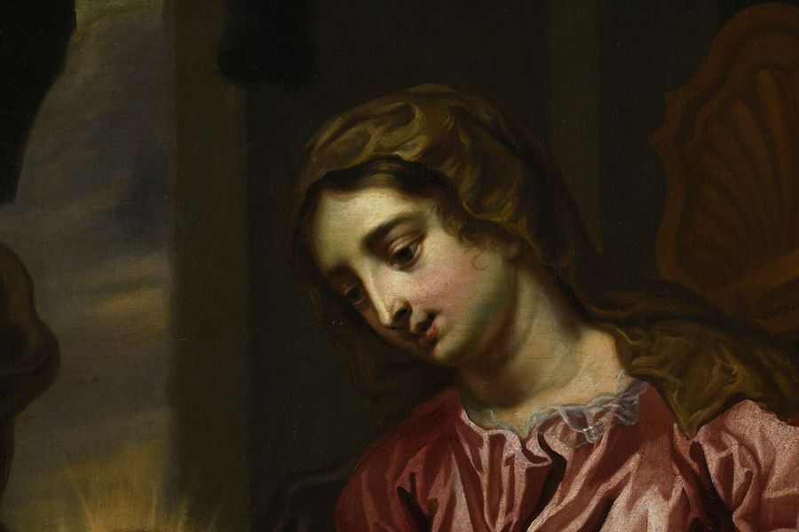 Artwork by Anthony van Dyck, Flemish School, 17th Century, The Holy Family with Saint John the Baptist, Made of Canvas