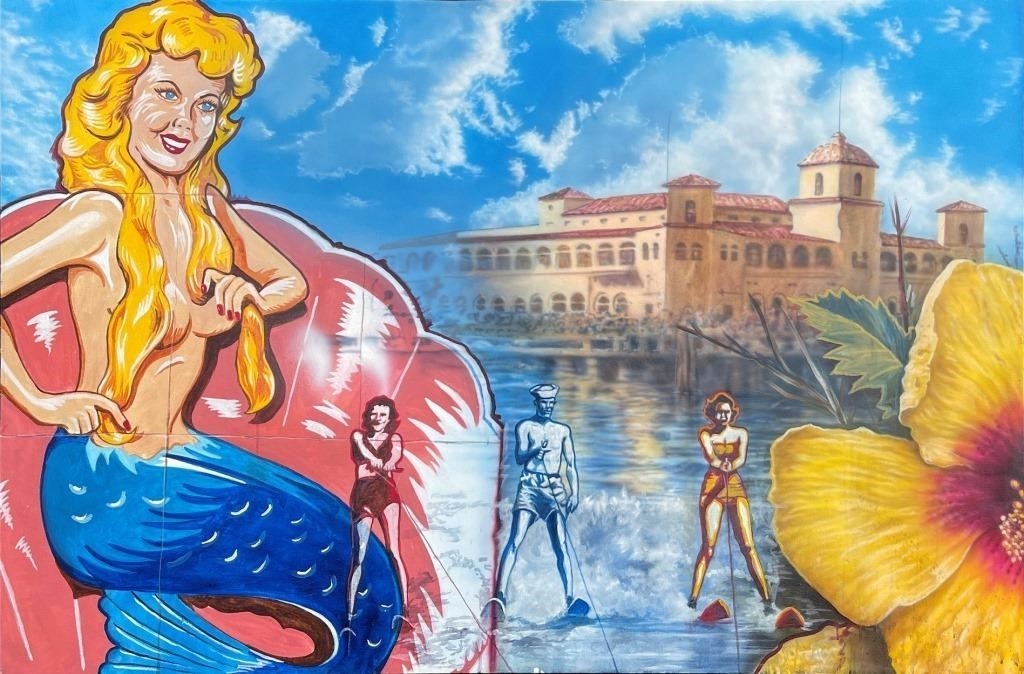 Artwork by Lance Rodgers, HUGE LANCE RODGERS TAMPA BAY NOSTALGIC PAINTING, Made of Acrylic/Canvas