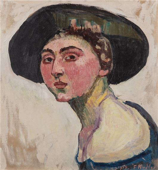 Bildnis Letizia Raviola by Ferdinand Hodler, dated 1917