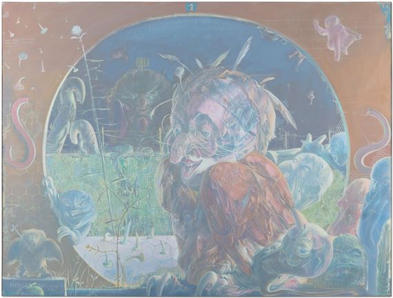 Double Portrait of Granville 1 by Miodrag Djuric Dado, Executed in 1973