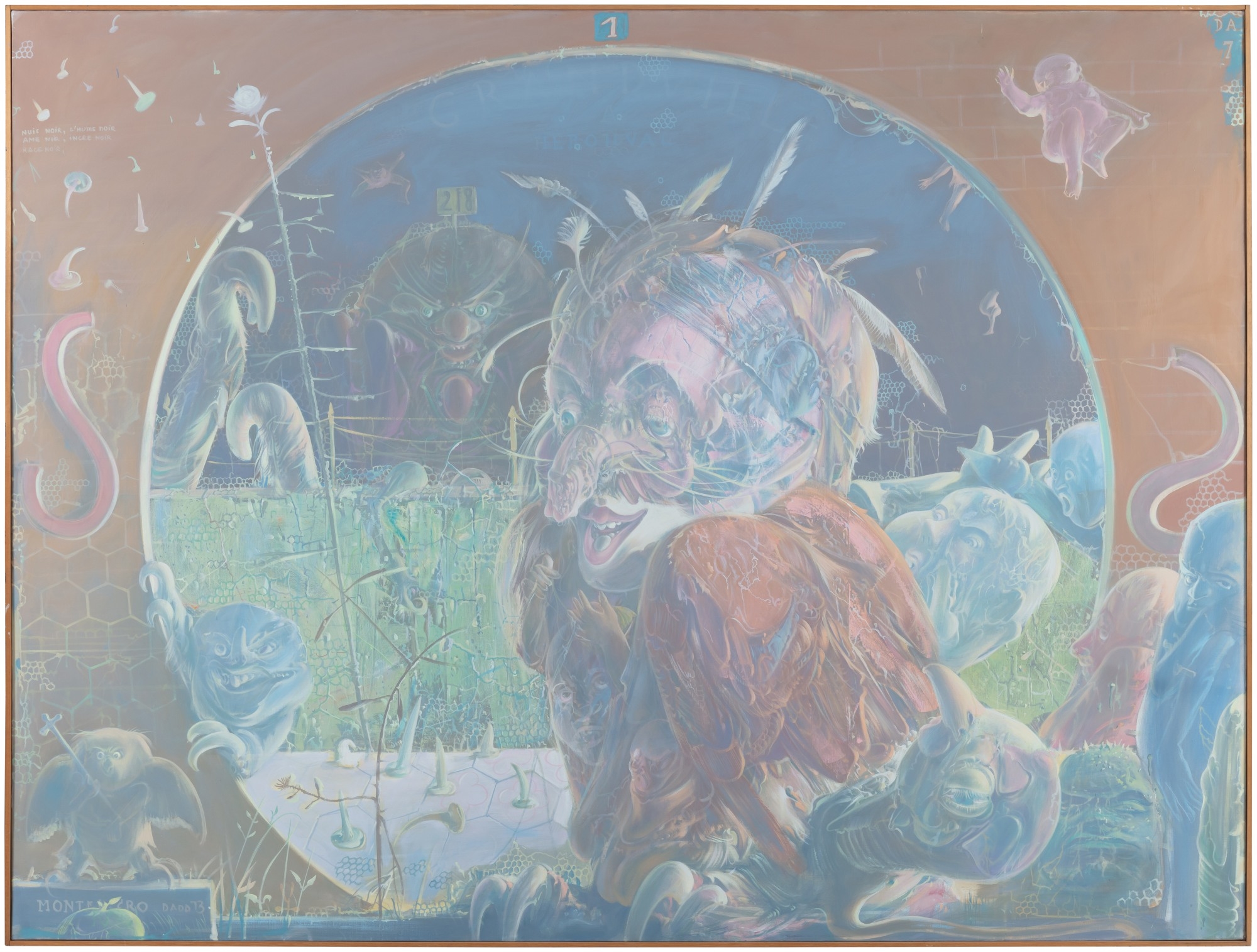 Artwork by Miodrag Djuric Dado, Double Portrait of Granville 1, Made of oil on canvas