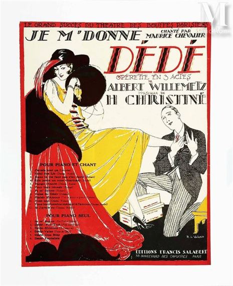 Le Comte de Luxembourg Operetta Wilner & Bolansky Adapt De Flers & Caillavet -music Franz Lehar Le Comte de Luxembourg Operetta Wilner & Bolansky Adapt De Flers & Caillavet -music Franz Lehar Max Eschig Paris Affiche entoilée/ Vintage Poster on Linnen T by Georges Dola, circa 1920
