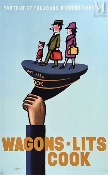 Savignac WAGONS-LITS COOK リトグラフ Raymond Savignac | Wagons Lits Cook Wagons Lits Cook Hubert Baille