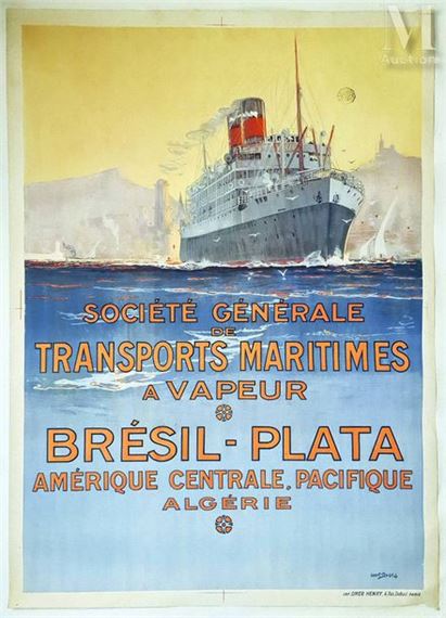 Cie Gle transatlantique french line liste des passagers le Havre à New York 1925 - Collection