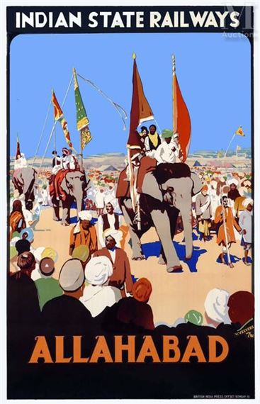 Allahabad Indian State Railways Elephant Very Rare Allahabad Indian State Railways Elephant Very Rare British India Press - Victor Veevers