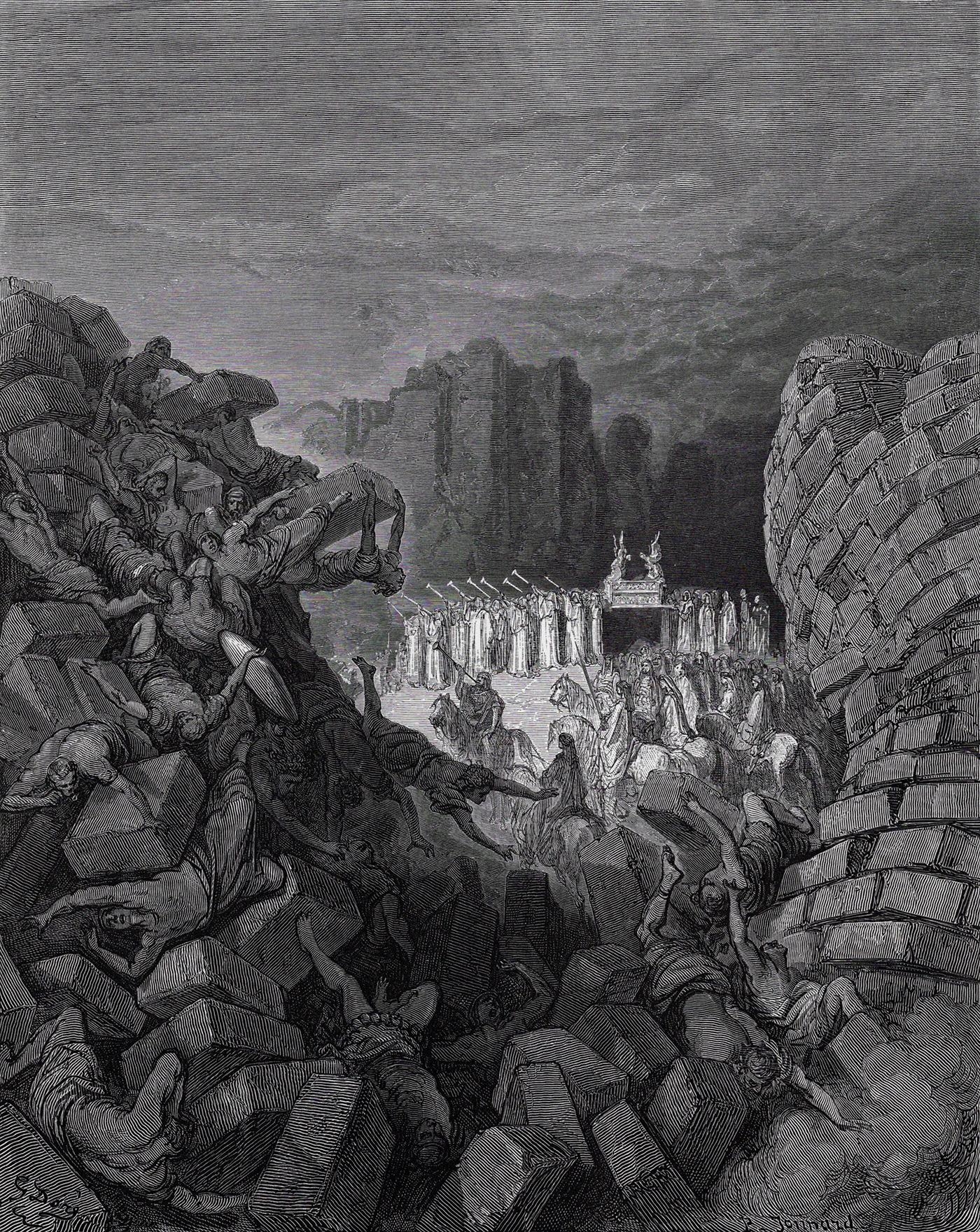 Gustave Doré | The Walls of Jericho Falling Down (1880) | MutualArt