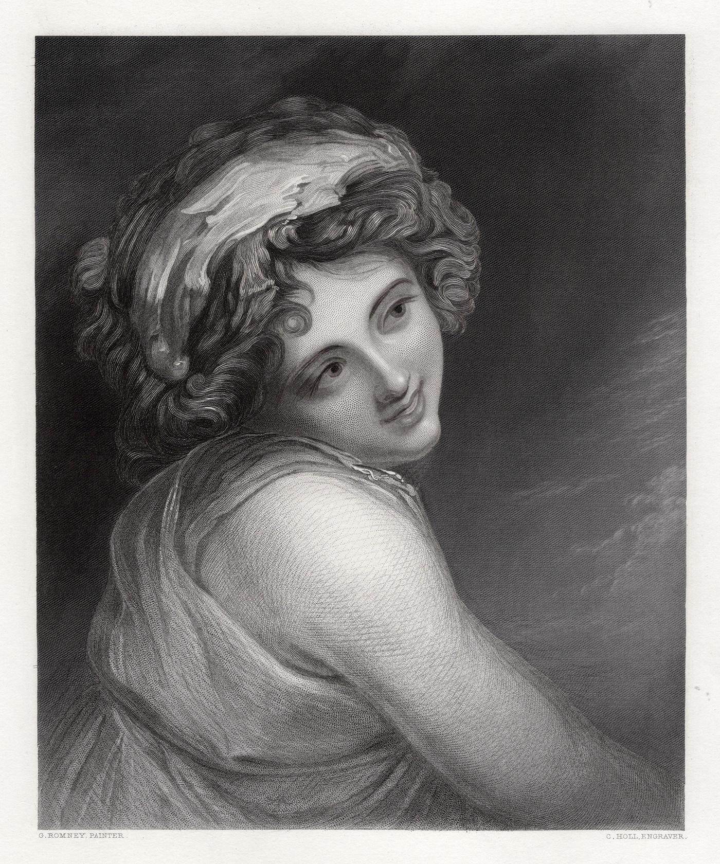 Artwork by George Romney, A Bacchante, Made of Antique engraving on wove paper