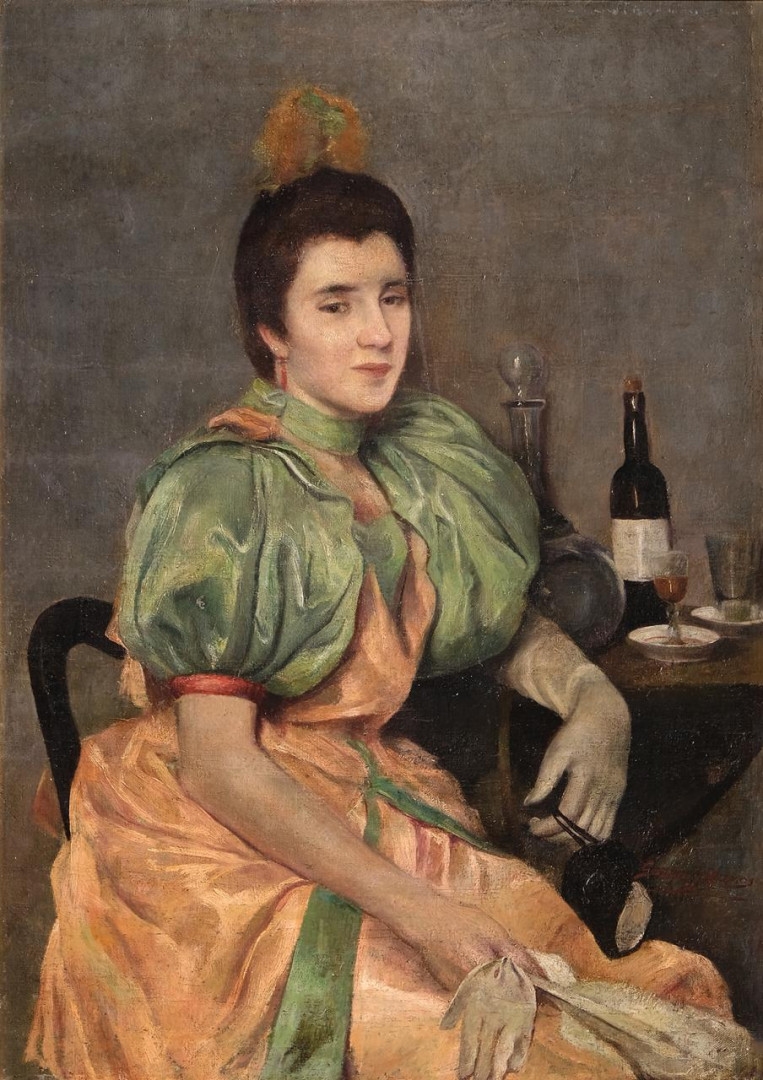 Retrato femenino sentada - Spanish School, 19th Century