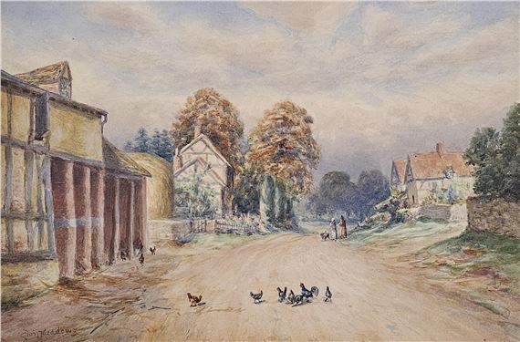 Warwickshire village scene by Chris Meadows